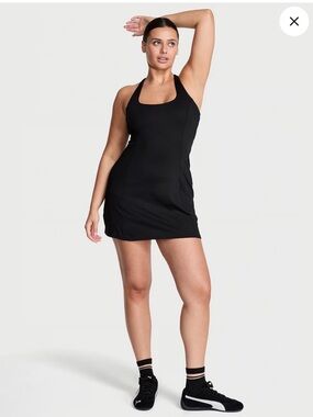Victoria’s Secret On Point VSX Essential Racerback Dress - Medium - Black